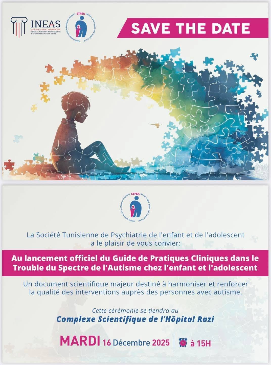 Lancement officiel du Guide de Bonnes Pratiques Cliniques dans le Trouble du Spectre de l’Autisme de l'Enfant et de l'Adolescent, labellisé par INEAS en octobre 2025
